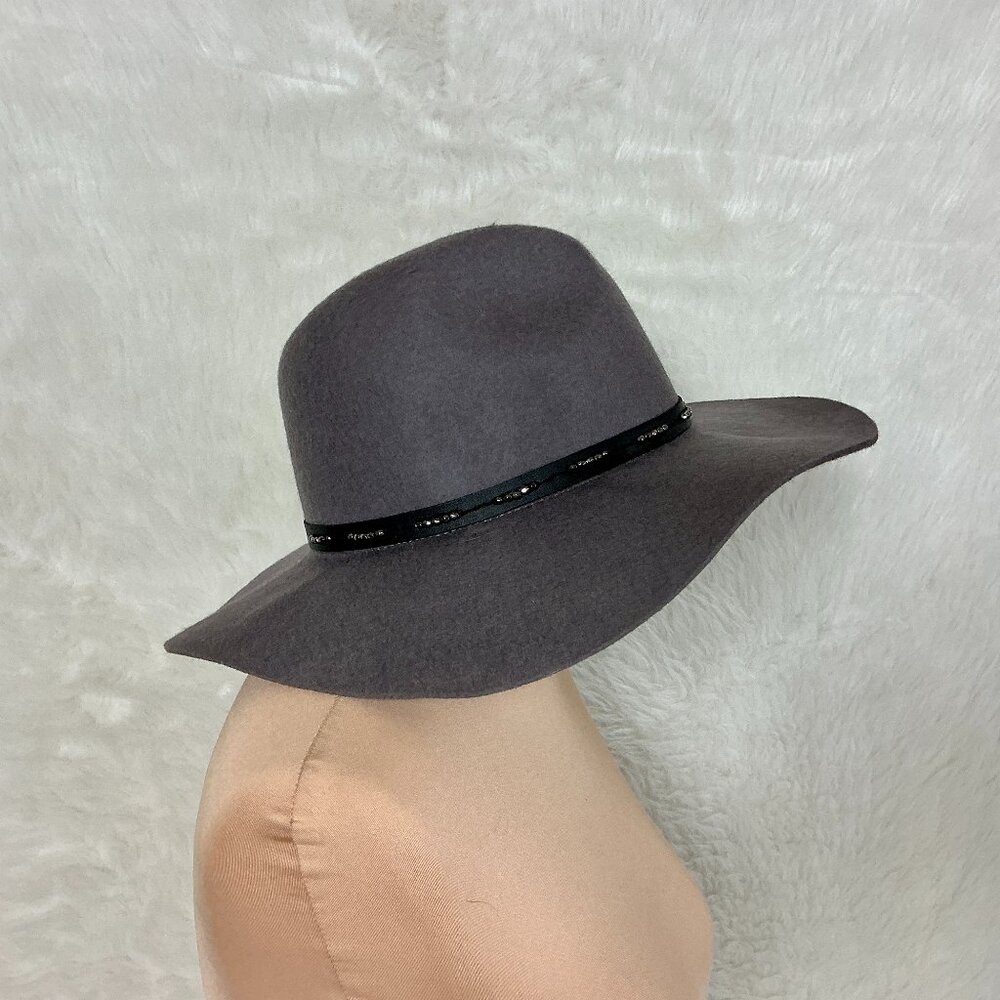 Lucky Brand Brand Gray Wool Bead Hat Band Fedora Hat NWT